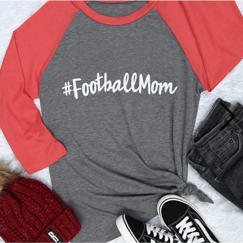 Football Mom Graphic Tshirt Long Sleeve